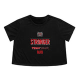 'Stronger Than Your Man' Bold Style Cropped T-Shirt
