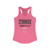 'Stronger Than Your Man' Bold Style Racerback Tank