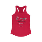 'Stronger Than Your Man' Frilly Style Racerback Tank